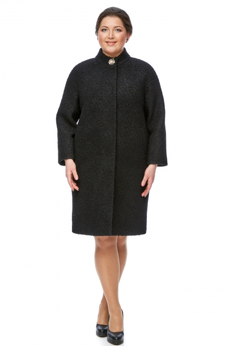 Женское пальто из текстиля с воротником 8001078