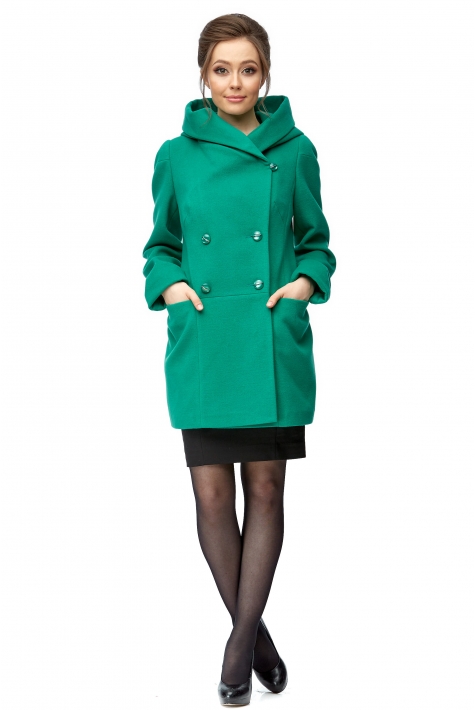 Женское пальто из текстиля с капюшоном 8002389