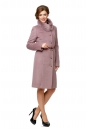 Женское пальто из текстиля с воротником, отделка песец 8002623-2
