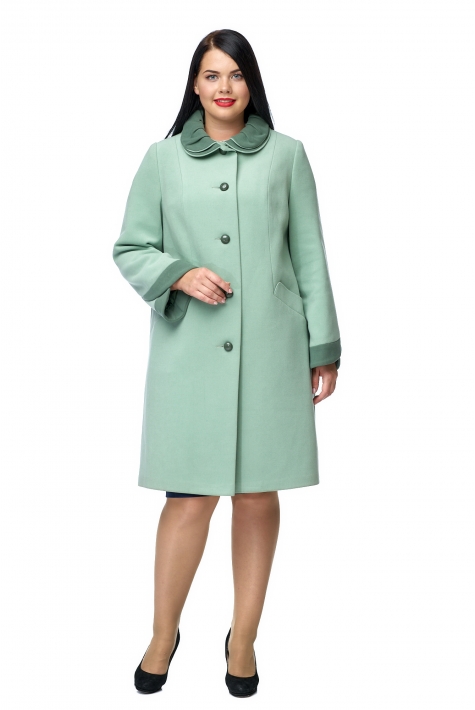 Женское пальто из текстиля с воротником 8002720