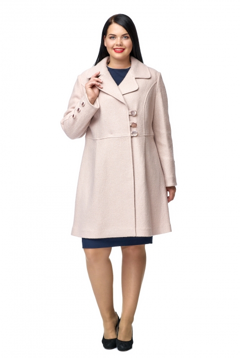 Женское пальто из текстиля с воротником 8002794