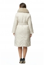 Женское пальто из текстиля с воротником, отделка песец 8002840-3