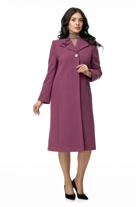 Женское пальто из текстиля с воротником 8003069