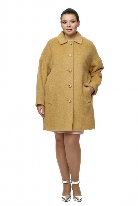 Женское пальто из текстиля с воротником 8003269