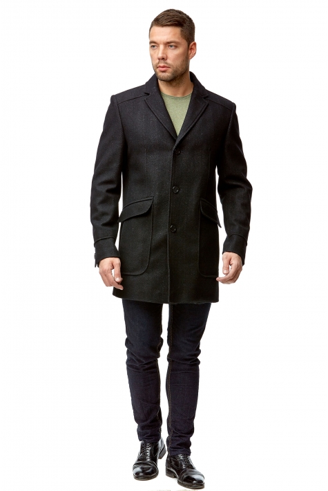 Мужское пальто из текстиля с воротником 8008060