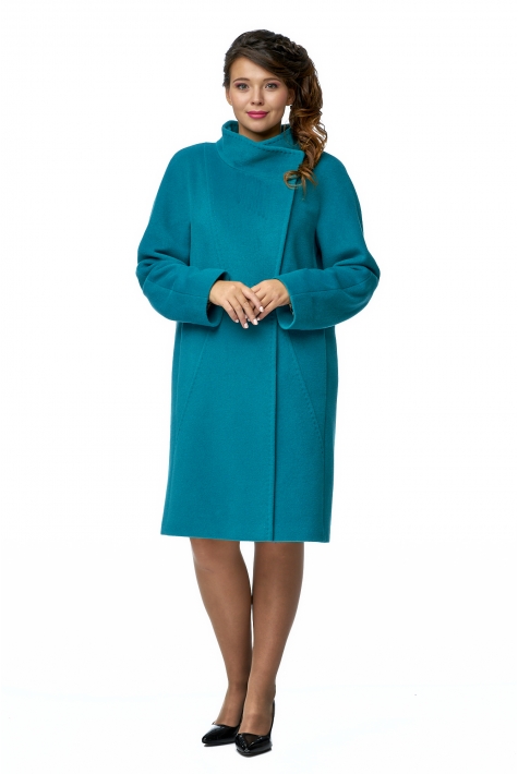 Женское пальто из текстиля с воротником 8008301