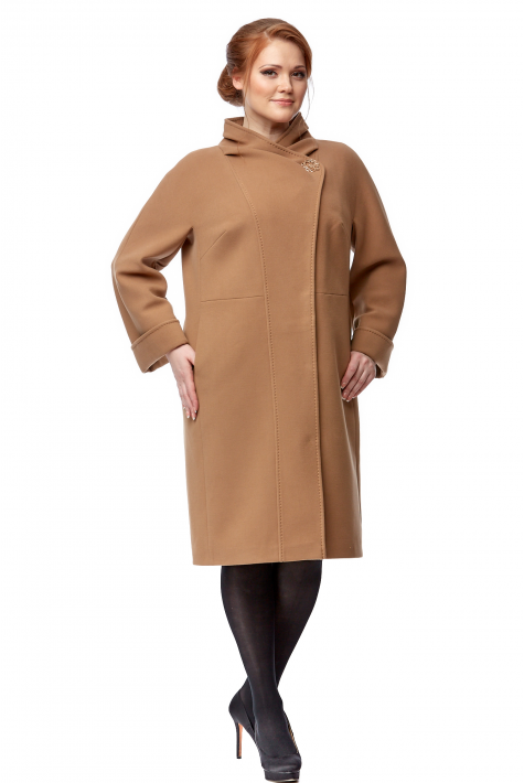 Женское пальто из текстиля с воротником 8008478