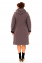 Женское пальто из текстиля с капюшоном, отделка норка 8010213-3