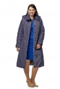 Женское пальто из текстиля с капюшоном, отделка песец 8010498-2