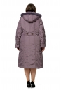 Женское пальто из текстиля с капюшоном, отделка песец 8010529-3