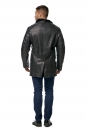 Мужская кожаная куртка из натуральной кожи с воротником, отделка норка 8010790-3