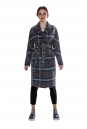 Женское пальто из текстиля с воротником 8011527