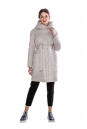 Женское пальто из текстиля с капюшоном 8011621-2