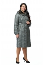 Женское пальто из текстиля с капюшоном, отделка искусственный мех 8011859-2