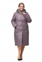 Женское пальто из текстиля с капюшоном, отделка искусственный мех 8012383