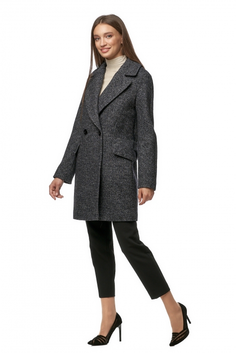 Женское пальто из текстиля с воротником 8013507