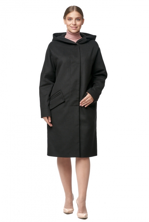Женское пальто из текстиля с капюшоном 8013698