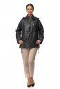 Женская кожаная куртка из натуральной кожи с капюшоном, отделка песец 8014571-2