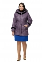 Куртка женская из текстиля с капюшоном, отделка кролик 8014775-2