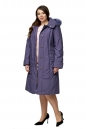 Женское пальто из текстиля с капюшоном, отделка песец 8015932-2