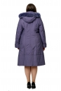Женское пальто из текстиля с капюшоном, отделка песец 8015932-3
