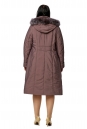 Женское пальто из текстиля с капюшоном, отделка песец 8015941-3