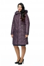Женское пальто из текстиля с капюшоном, отделка песец 8015957-2