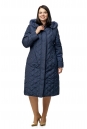 Женское пальто из текстиля с капюшоном, отделка песец 8015977-2