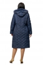 Женское пальто из текстиля с капюшоном, отделка песец 8015977-3