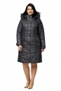 Женское пальто из текстиля с капюшоном, отделка песец 8016434-2