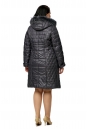 Женское пальто из текстиля с капюшоном, отделка песец 8016434-3