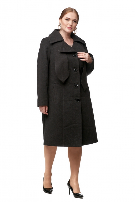 Женское пальто из текстиля с воротником 8017132