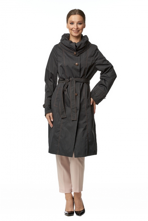 Женское пальто из текстиля с воротником 8017218