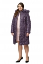 Женское пальто из текстиля с капюшоном, отделка песец 8020463