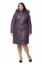 Женское пальто из текстиля с капюшоном, отделка песец 8020463-2