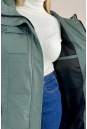Женское пальто из текстиля с капюшоном 8024098-5